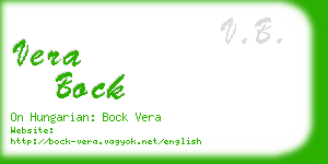 vera bock business card